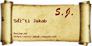 Sóti Jakab névjegykártya